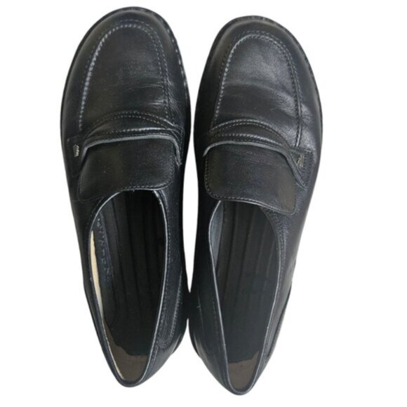 Finn Comfort Toledo Black Leather Slip on City Shoes - Picture 11 of 12